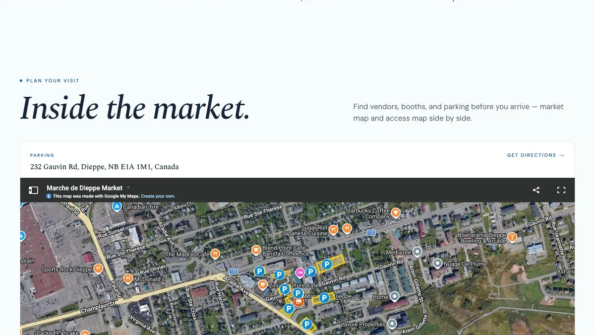 Marché Dieppe Market, website image 3