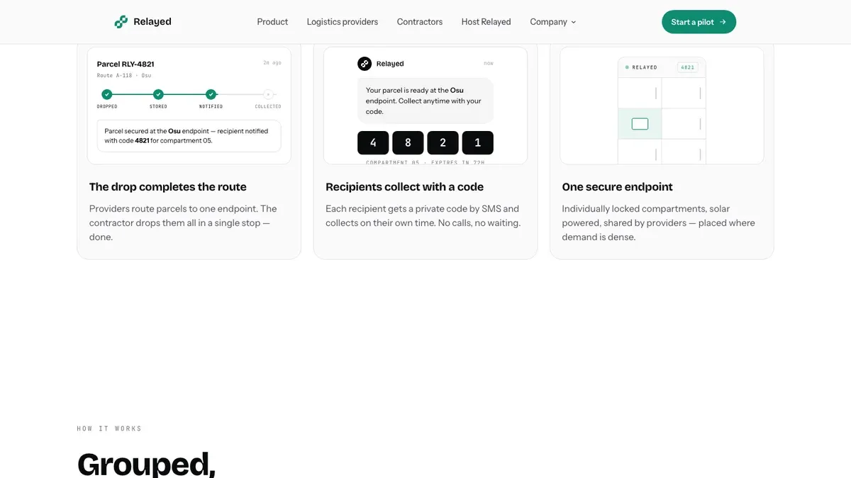 Relayed website, section 3